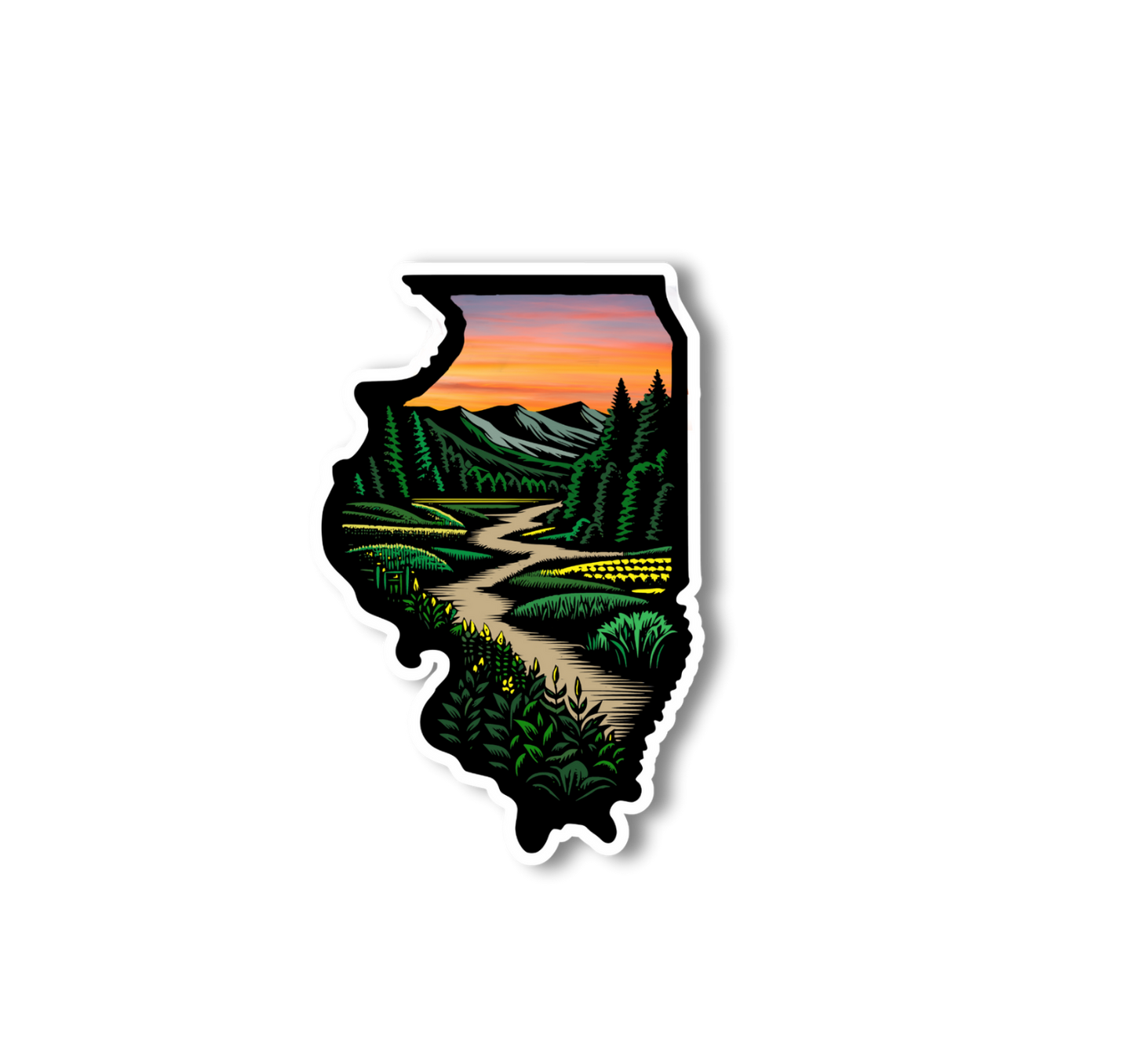 Illinois State Sticker – Fields Of Dreams