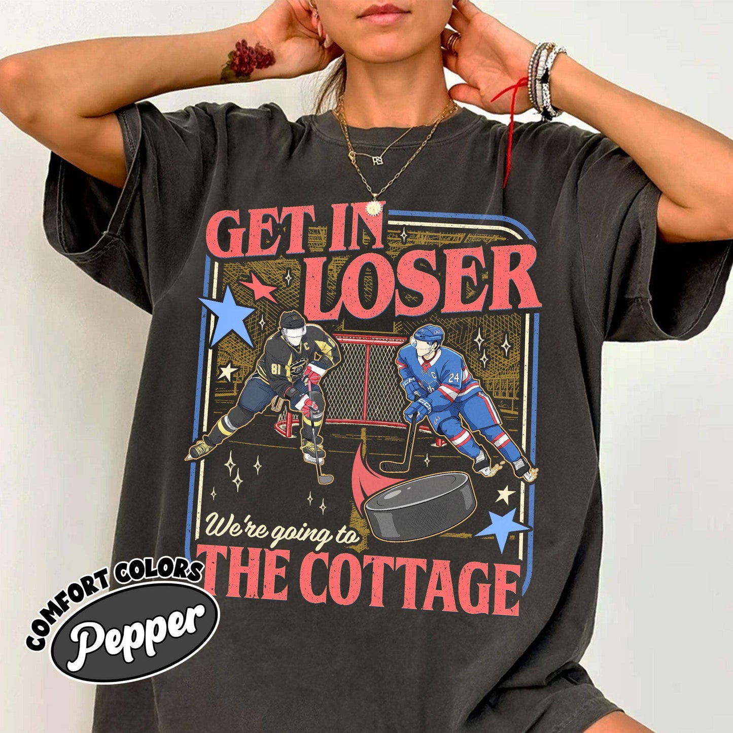 Get In Loser Comfort Colors Shirt, Pride Flag T-shirt