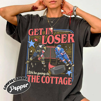 Get In Loser Comfort Colors Shirt, Pride Flag T-shirt