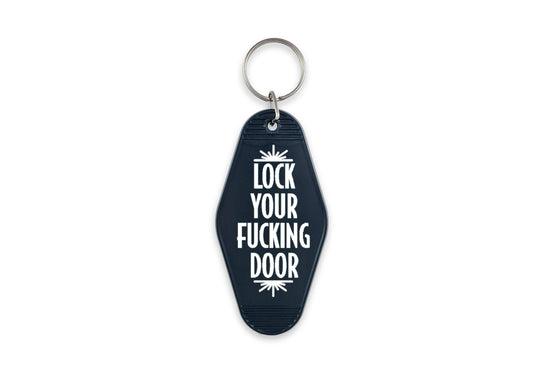 Lock Your Fucking Door Motel Keychain, True Crime Fan Gift