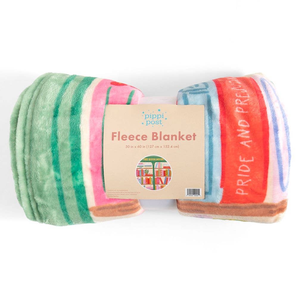 The Book Nook Reading Lover Fleece Throw Blanket