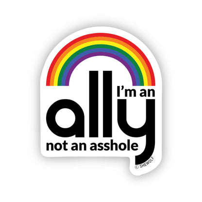 Sticker: I'm an Ally – LGBTQIA+ Equality & Pride Decal