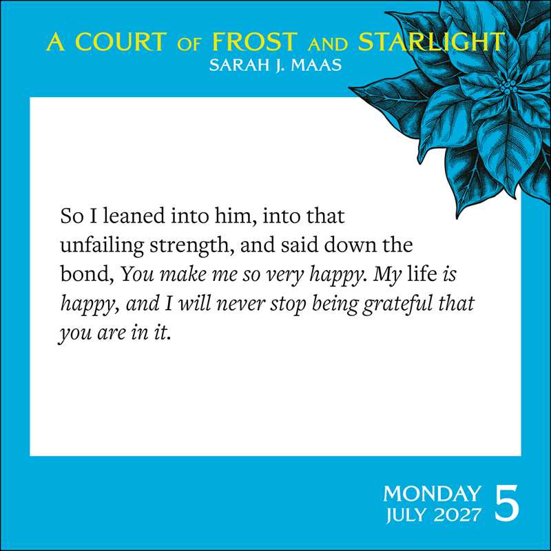 Court of Thorns and Roses 2027 Day-to-Day Calendar by Sarah J.  Maas
