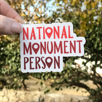 National Monument Person Sticker 3" Vinyl Sticker
