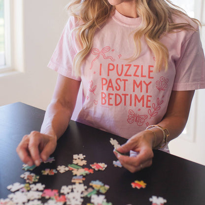 I Puzzle Past My Bedtime Tee - Blossom