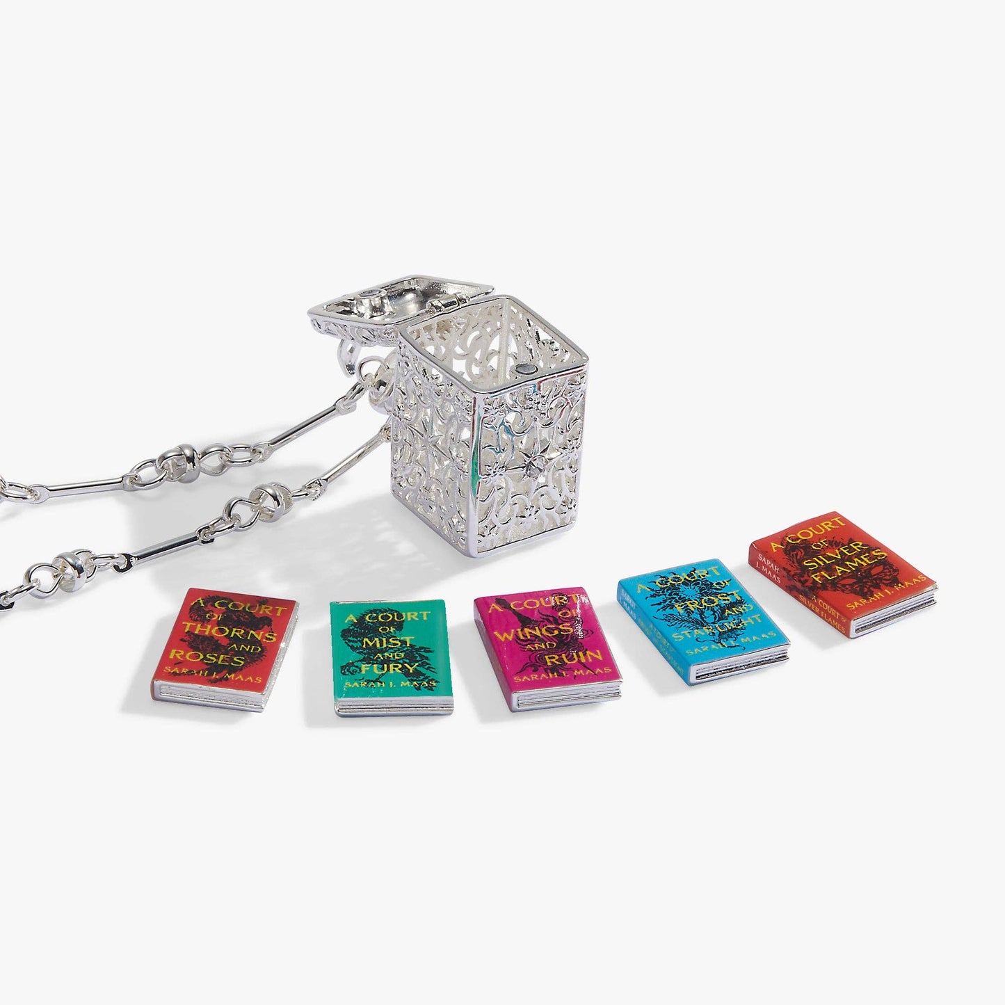 A Court of Thorns and Roses Book Charms Locket Necklace