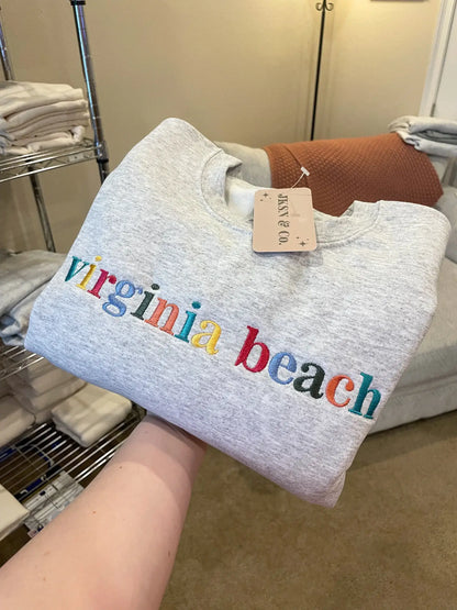 Multicolored Embroidered City Sweatshirt, City Pride