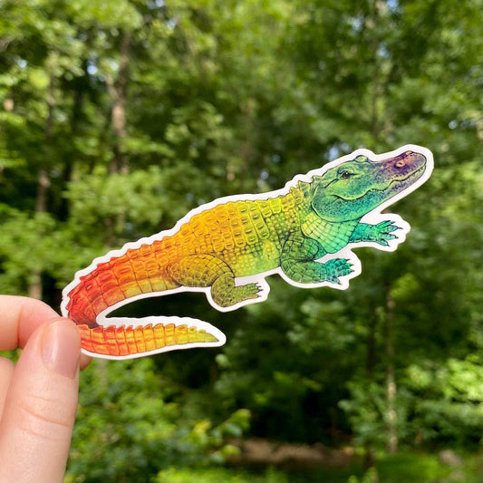 Rainbow Alligator Pride Weatherproof Vinyl Sticker