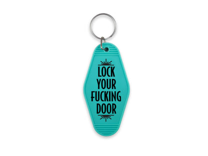 Lock Your Fucking Door Motel Keychain, True Crime Fan Gift