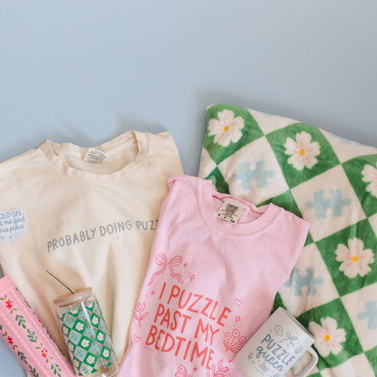 I Puzzle Past My Bedtime Tee - Blossom
