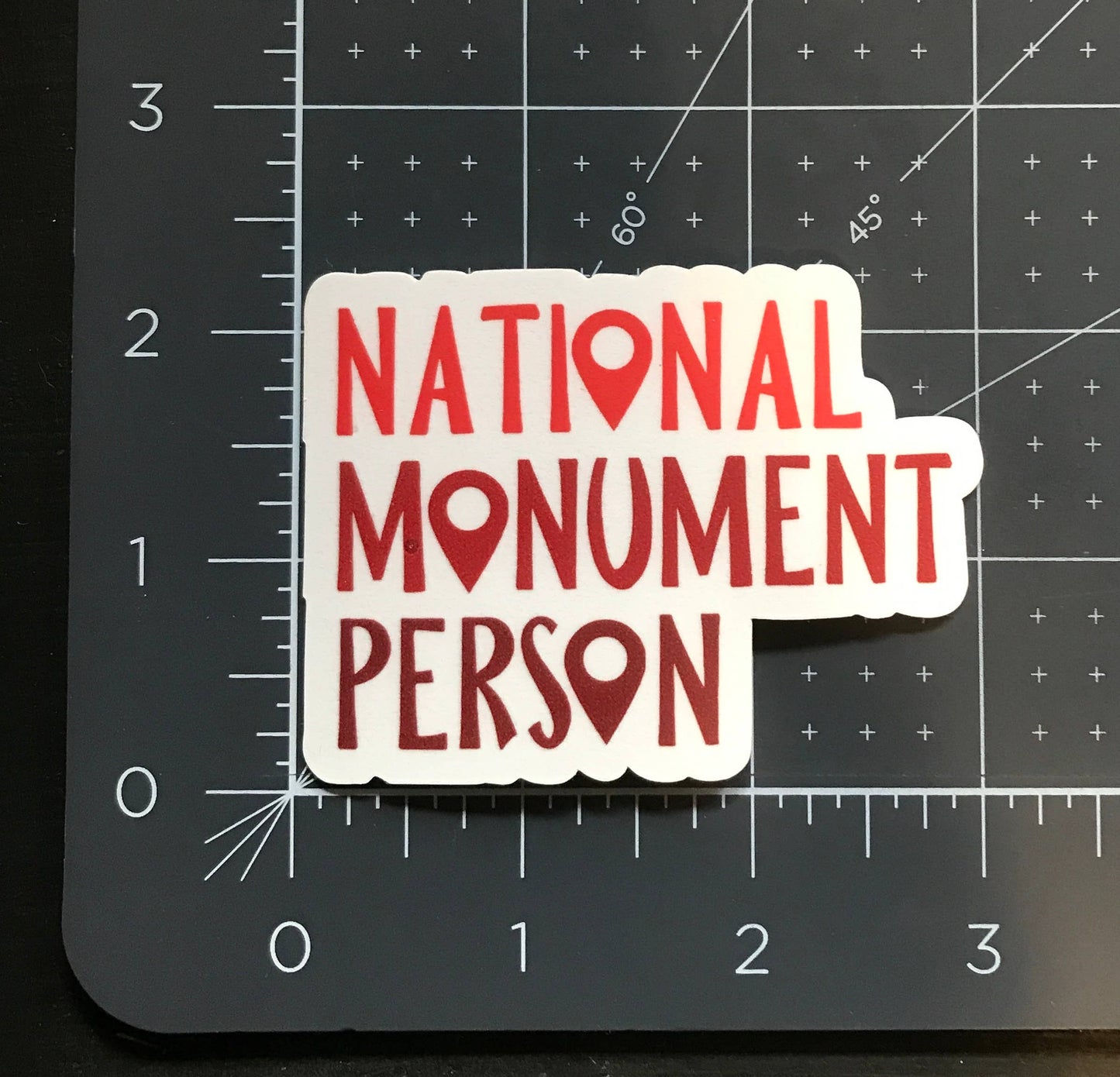 National Monument Person Sticker 3" Vinyl Sticker