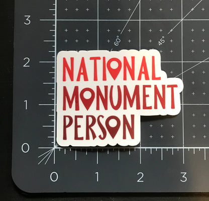 National Monument Person Sticker 3" Vinyl Sticker
