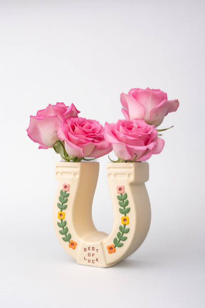 Ceramic Vase, Horseshoe