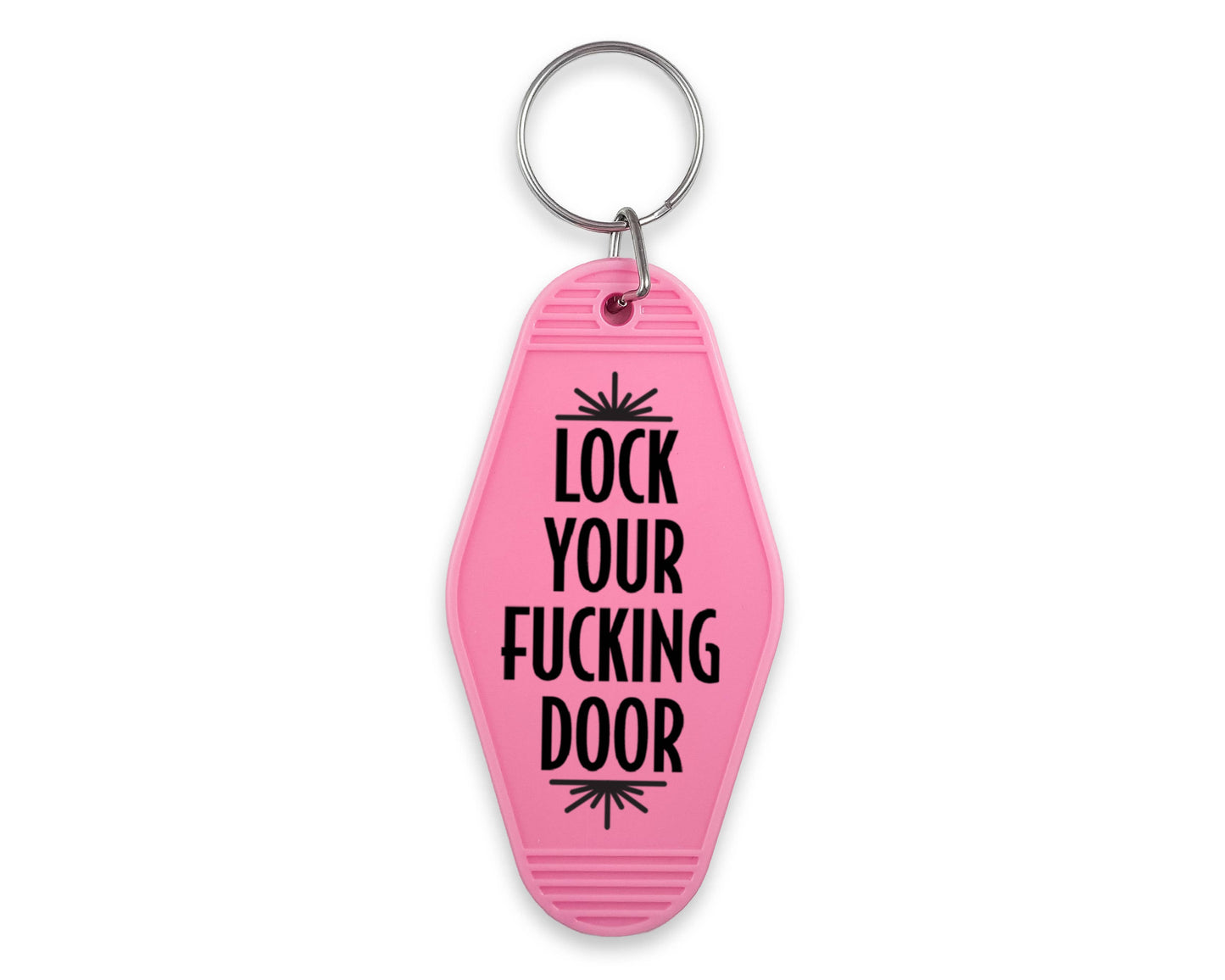Lock Your Fucking Door Motel Keychain, True Crime Fan Gift