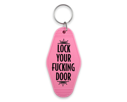 Lock Your Fucking Door Motel Keychain, True Crime Fan Gift