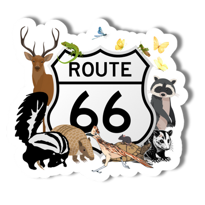 Animals of Route 66 - 3" Vinyl Sticker