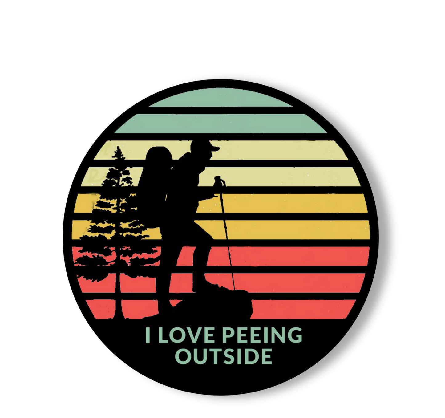 I Love Peeing Outside Hiker Sticker