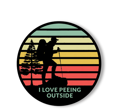 I Love Peeing Outside Hiker Sticker