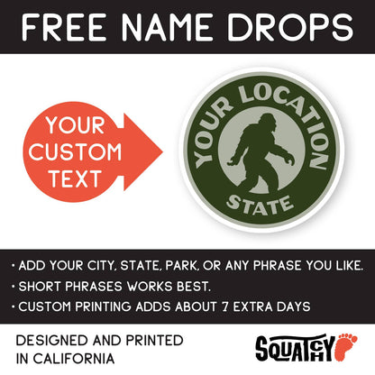 Bigfoot Circle with Name Drop