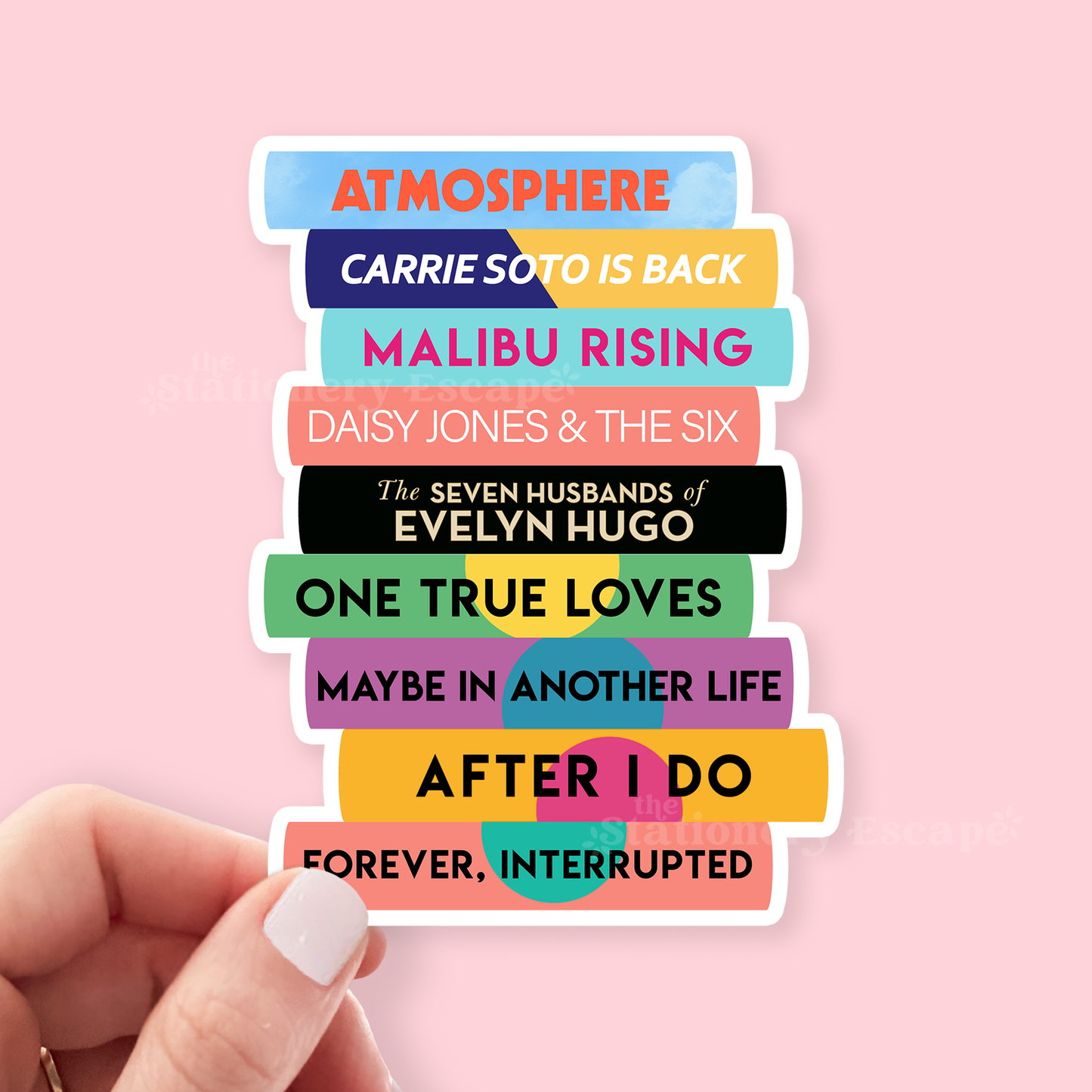 Taylor Jenkins Reid Book Stack Sticker