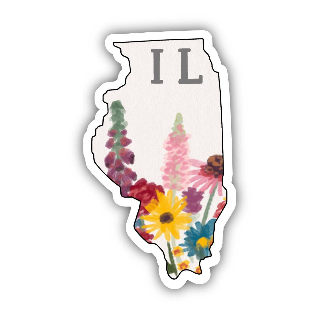 Illinois Painterly Pattern Sticker