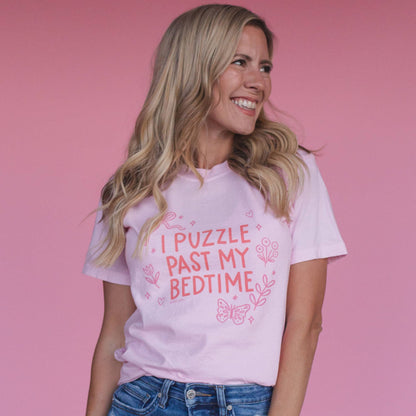 I Puzzle Past My Bedtime Tee - Blossom