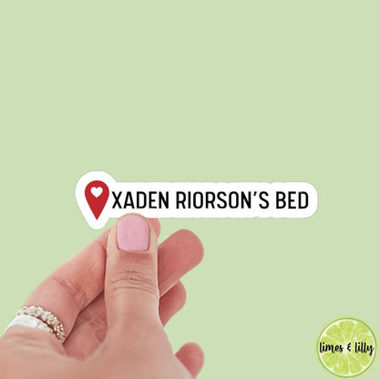 Xaden’s Bed Location Pin Vinyl Sticker | Book Inspired | Bookish