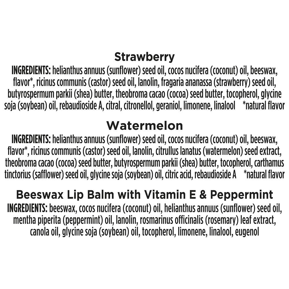 Halloween Assorted Beeswax Lip Balms 3-pack