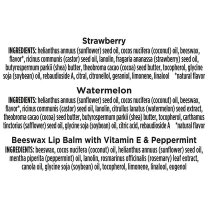Halloween Assorted Beeswax Lip Balms 3-pack