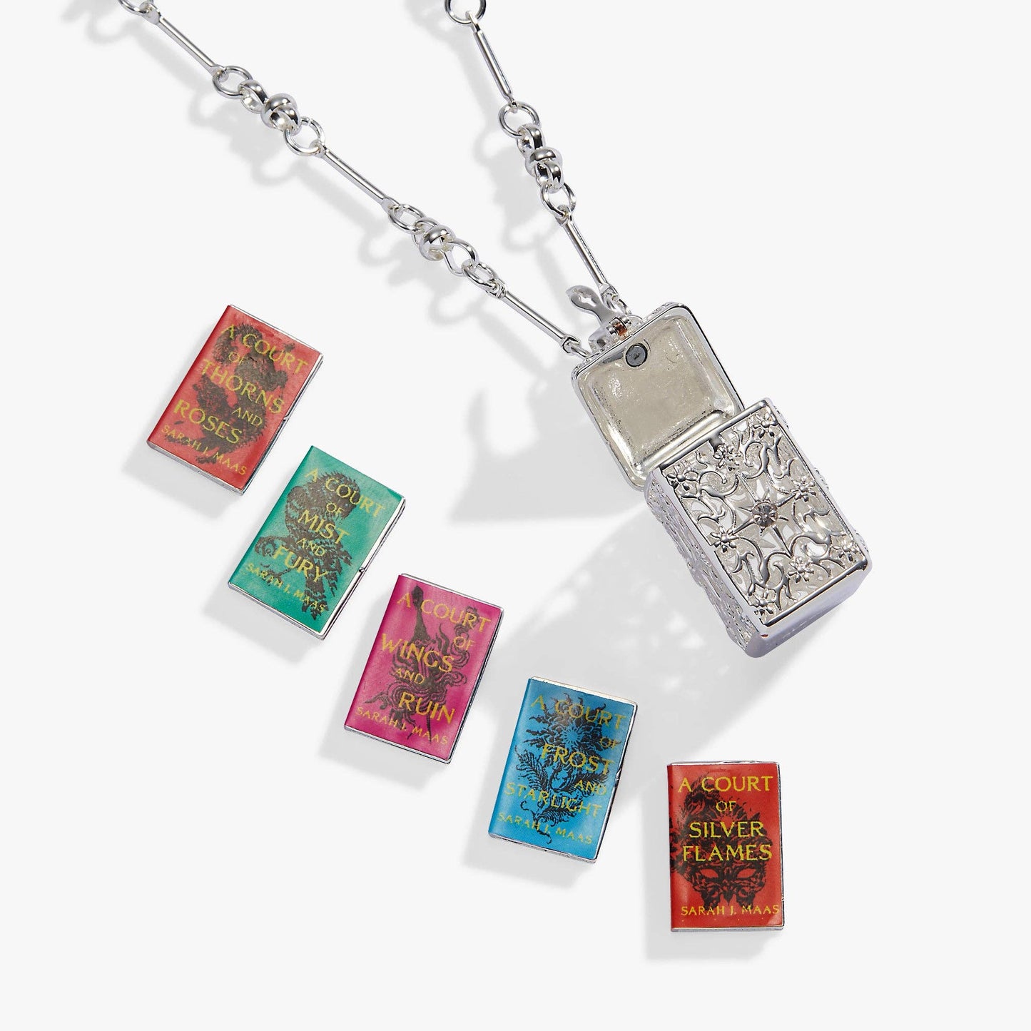 A Court of Thorns and Roses Book Charms Locket Necklace