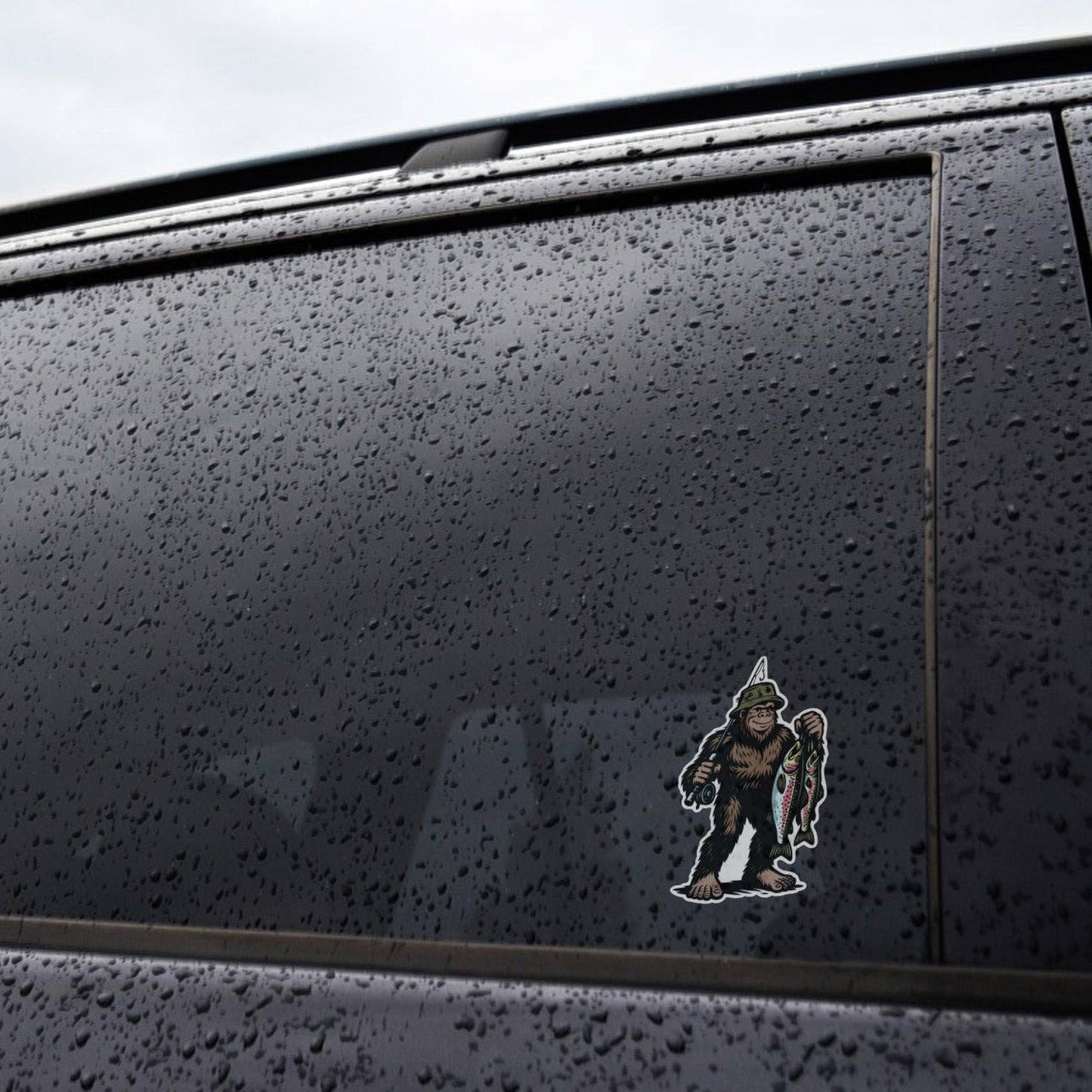 Bigfoot Fishing Sticker