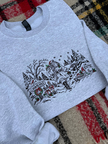 Vintage Christmas | Embroidered Sweatshirt