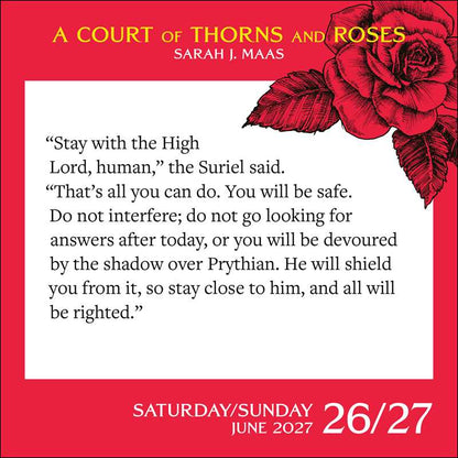Court of Thorns and Roses 2027 Day-to-Day Calendar by Sarah J.  Maas