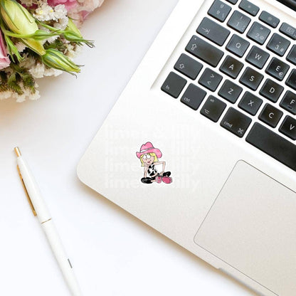 Y2K 90s Lizzie Cowgirl Hat Cartoon Vinyl Sticker | Bookish