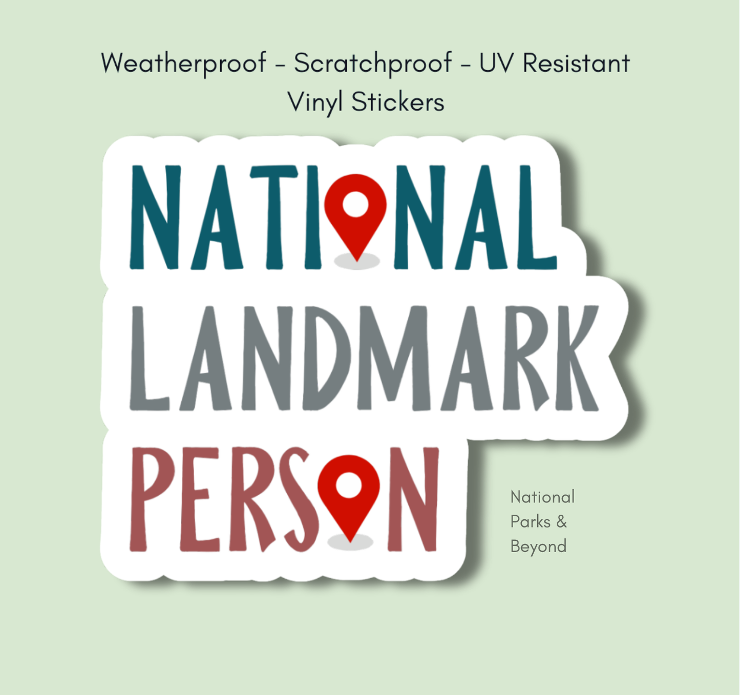National Landmark Person 3" Vinyl Sticker