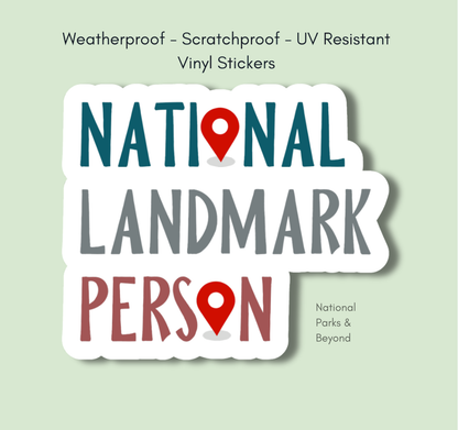 National Landmark Person 3" Vinyl Sticker