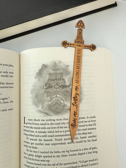 The Ever King sword bookmark  officially licensed book merch