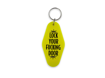 Lock Your Fucking Door Motel Keychain, True Crime Fan Gift